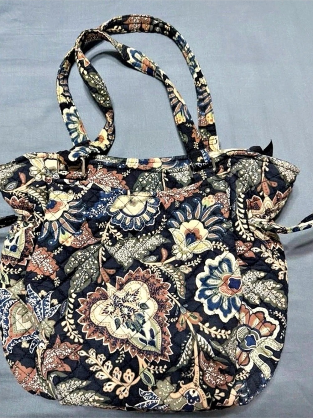 Vera Bradley Floral Shoulder Bag in Blue & Multicolor